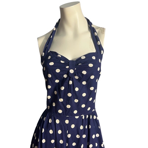 Halter Polka Dot Dress Etsy