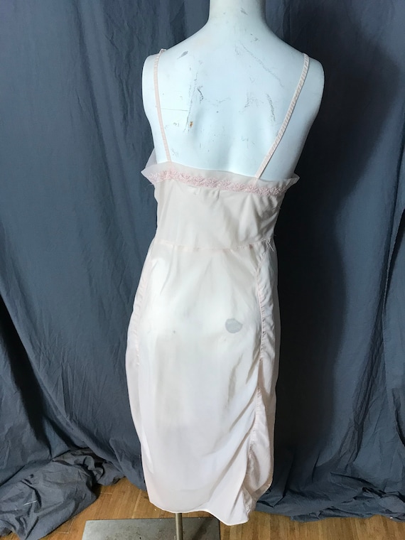 Vintage 1950’s Miss Swank pink full slip 36 M - image 4