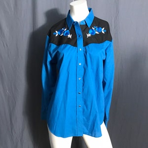 Vintage Women’s ELY Country Charmers flower western shirt L