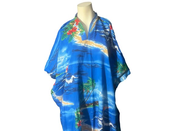 Vintage Hawaiian kaftan dress L - image 7