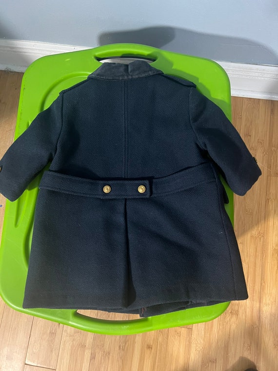 Vintage navy 50's wool kids girls coat Shatnez-Fr… - image 3