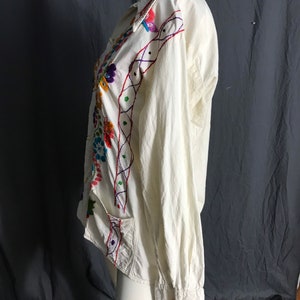 Vintage 70s embroidered Mexican shirt M/L image 6