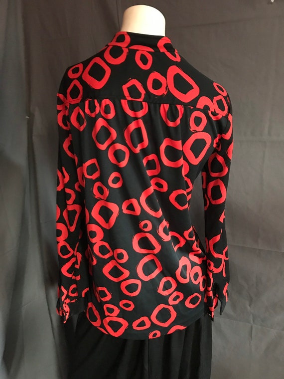 Mr Paul's Boutique Mod 1970's Red and Black Shirt… - image 6