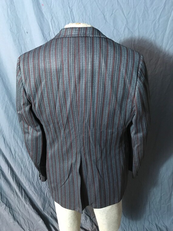 Vintage men’s 1970’s striped sports jacket 42 R - image 5