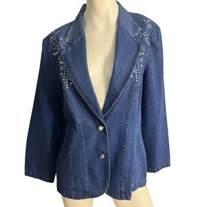 Veste blazer en jean vintage années 80 8 City Girl
