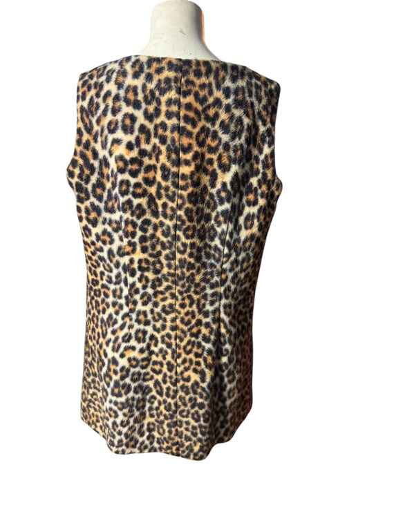Vintage 70's Leopard Faux Fur Vest L XL - Etsy Denmark
