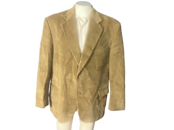 Vintage brown corduroy suit jacket 44R Hunt Valley - image 1