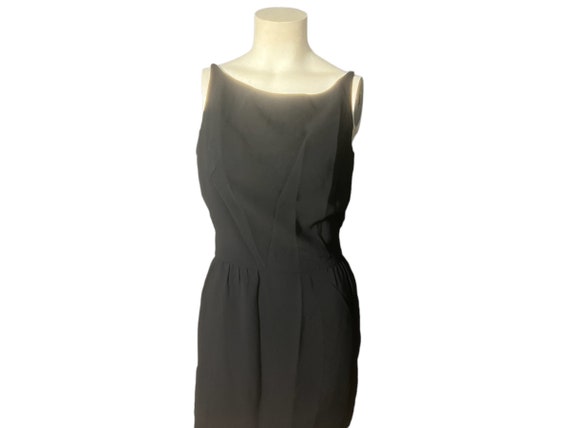 Vintage 60's Carole King little black dress M - image 1