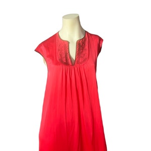 Vintage 70&#39;s long red nightgown S Jolie Two