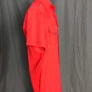 Vintage red and black 1970s cowboy western shirt M image 6