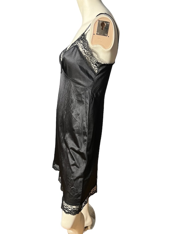 Vintage black slip 36 lingerie - image 6