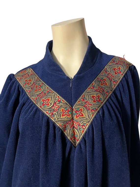 Vintage blue Vanity Fair robe L - image 3