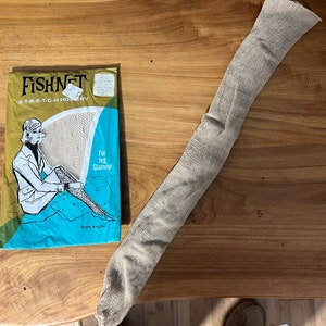 Vintage 60&#39;s deadstock fishnet thigh high tan