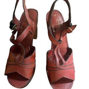 Vintage Imperial 70's Wood Platform Shoes 6 B - Etsy