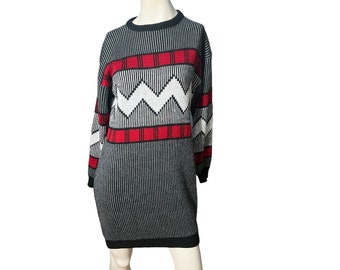 Vintage 80's sweater dress Latitudes M