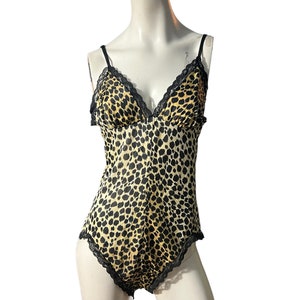 Vintage 70&#39;s leopard teddy lingerie L Pandora