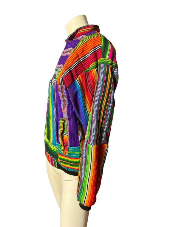 Vintage ethnic patchwork jacket M - image 8