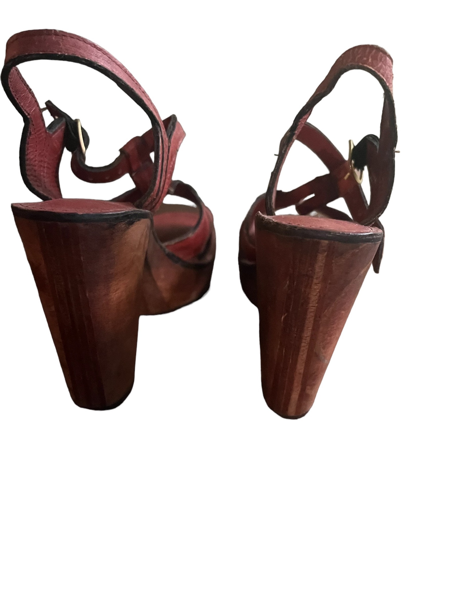Vintage Imperial 70's Wood Platform Shoes 6 B - Etsy