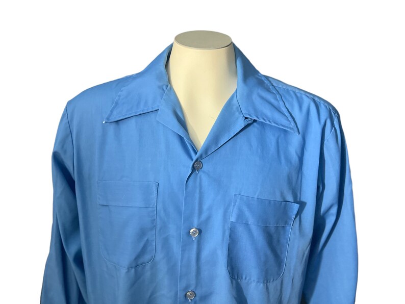 Vintage 60's blue Norgate men's shirt L image 1