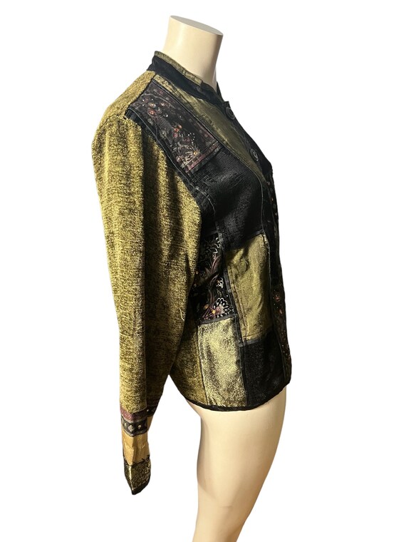 Vintage 80's patchwork jacket S Flashback - image 4
