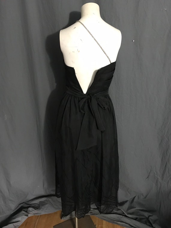 Vintage black Joy Stevens petal bust full skirt f… - image 5