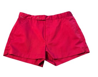 Pantalones cortos rojos vintage para hombre de los años 80, talla 34 Jockey