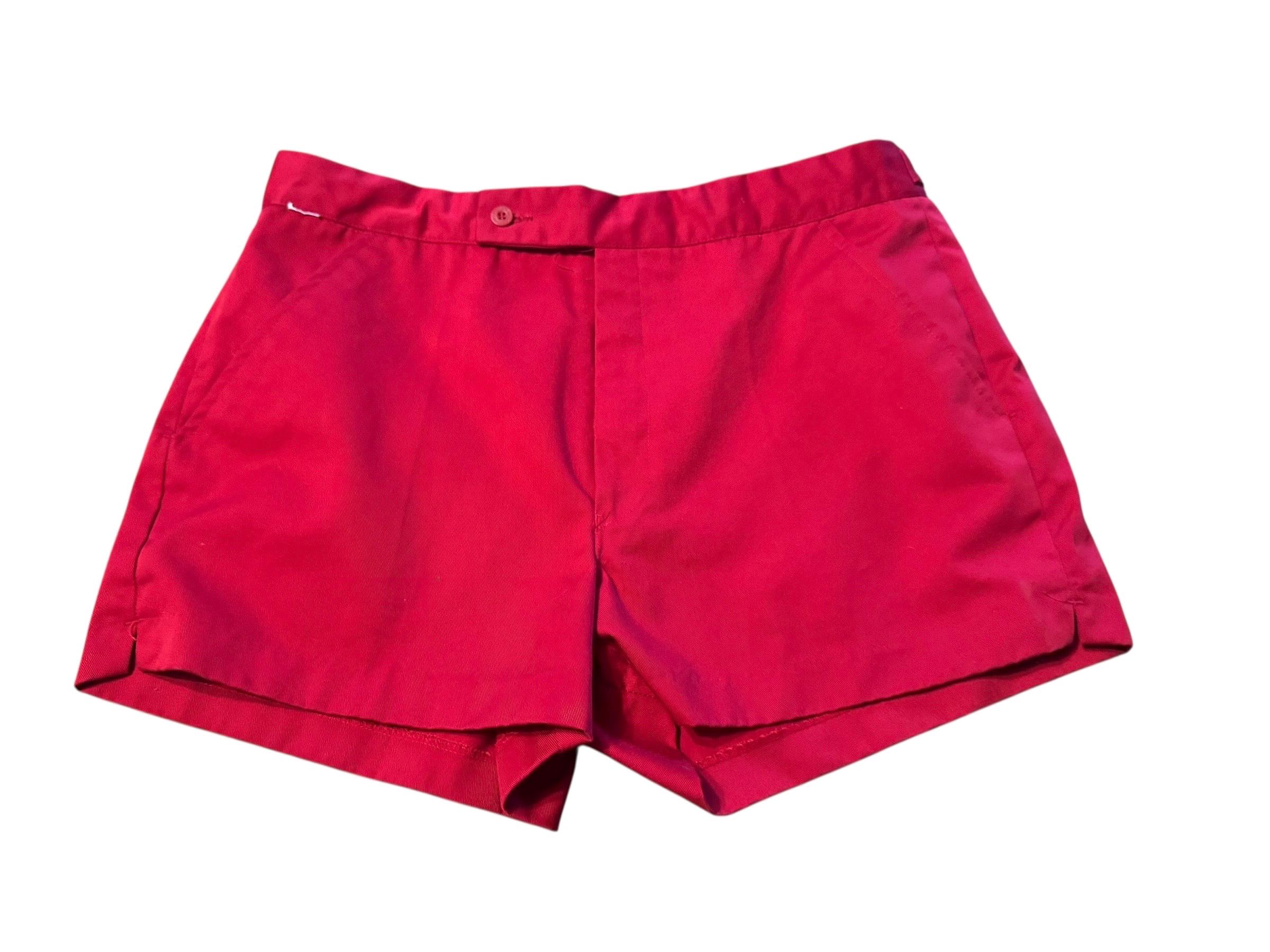 Short Sancheski Rouge Vintage polyester Nylon 80'S avec slip interieur
