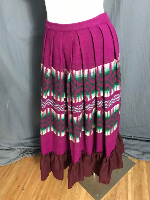 Vintage 1970’s ethnic woven skirt and shawl M - image 7