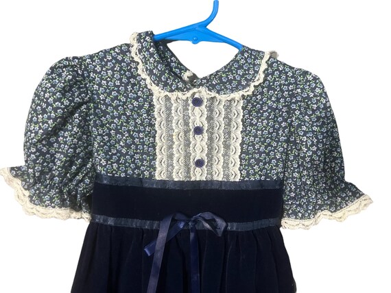 Vintage kids Gunne Sax style prairie dress 4T - image 2