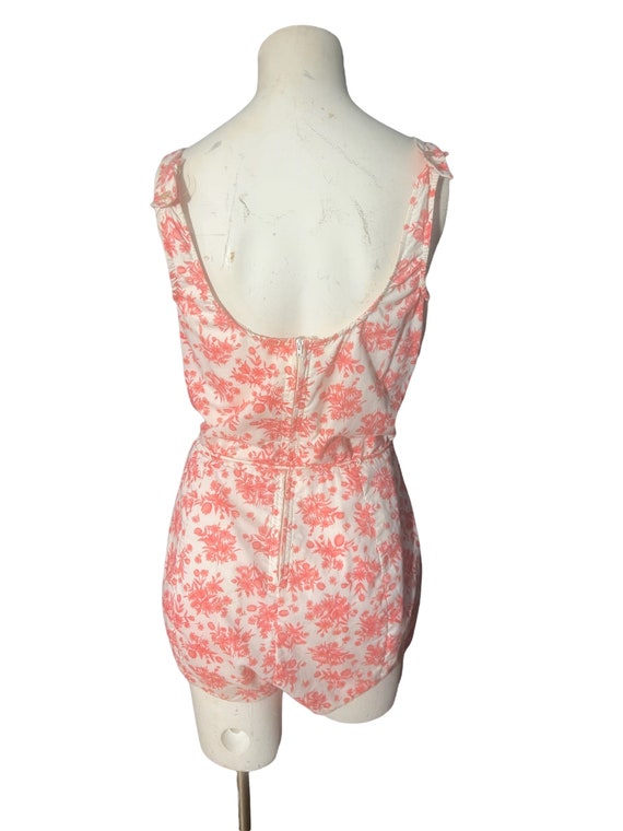 Vintage 60's cotton playsuit bathing suit M L - image 4