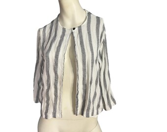 Vintage 80's cotton striped jacket S