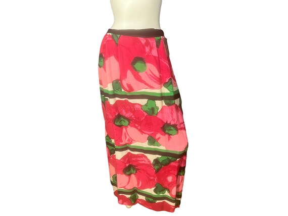 Vintage 70's bold floral skirt M - image 1