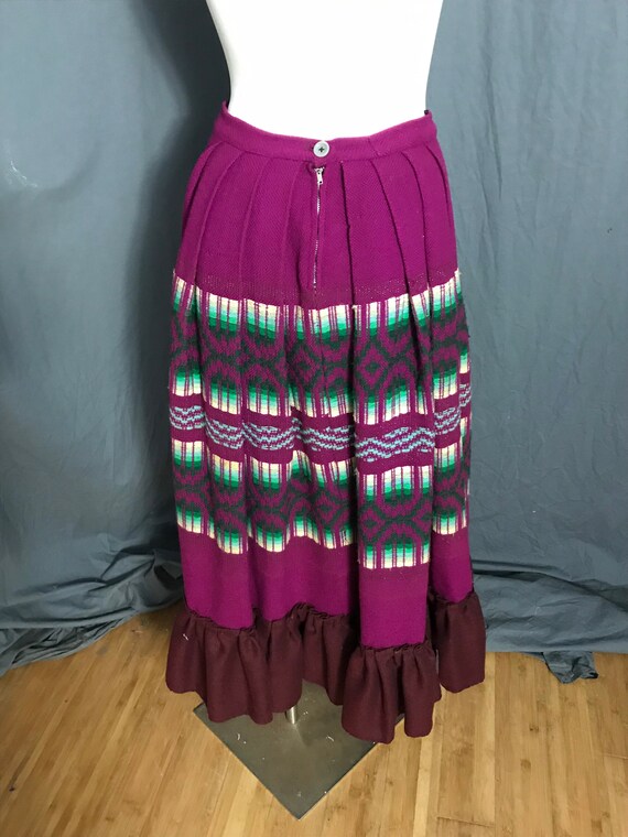 Vintage 1970’s ethnic woven skirt and shawl M - image 6