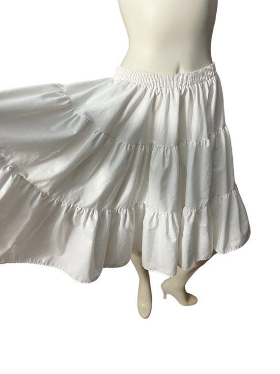Vintage white Malco Modes petticoat skirt M - image 3