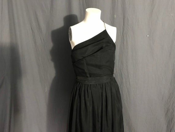 Vintage black Joy Stevens petal bust full skirt f… - image 1