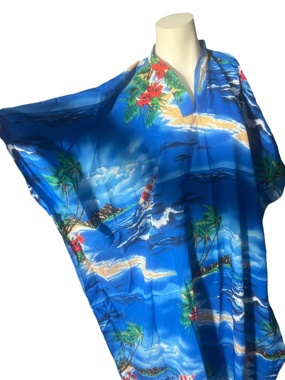 Vintage Hawaiian kaftan dress L - image 2