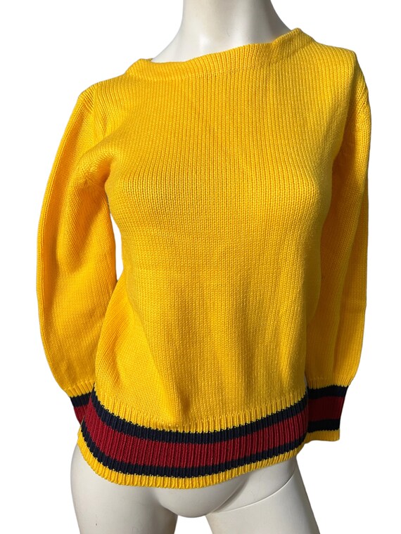 Vintage 70's yellow sweater M Pronto - image 2