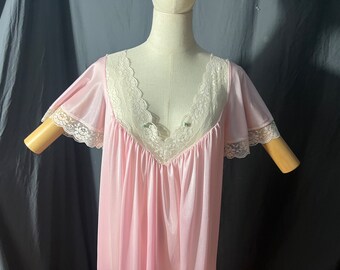 Vintage pink tent nightgown L XL
