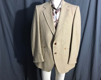 Vintage Panhandle Slim tan woven western suit jacket 42