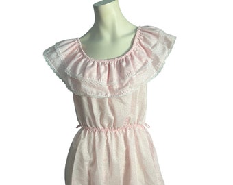 Vintage Miss Dira ruffle prairie dress M