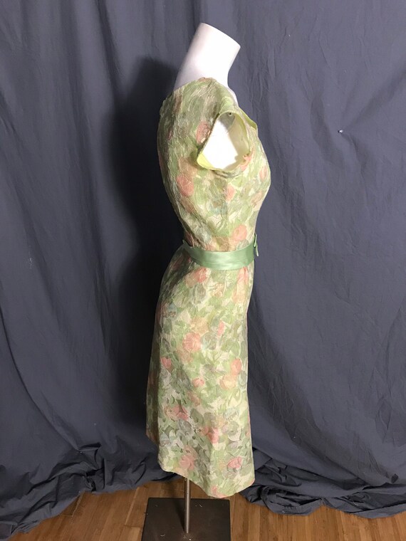 40's/50's Navy Blue Floral Dress by Paul Parnes