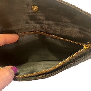 Vintage 40's black clutch purse image 4