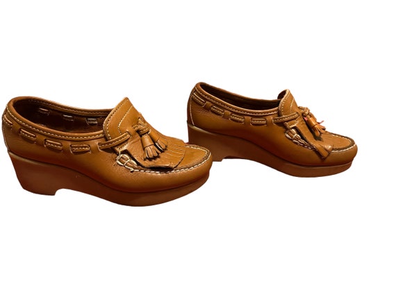 Vintage platform shoes loafers Dexter 5.5 M - image 3