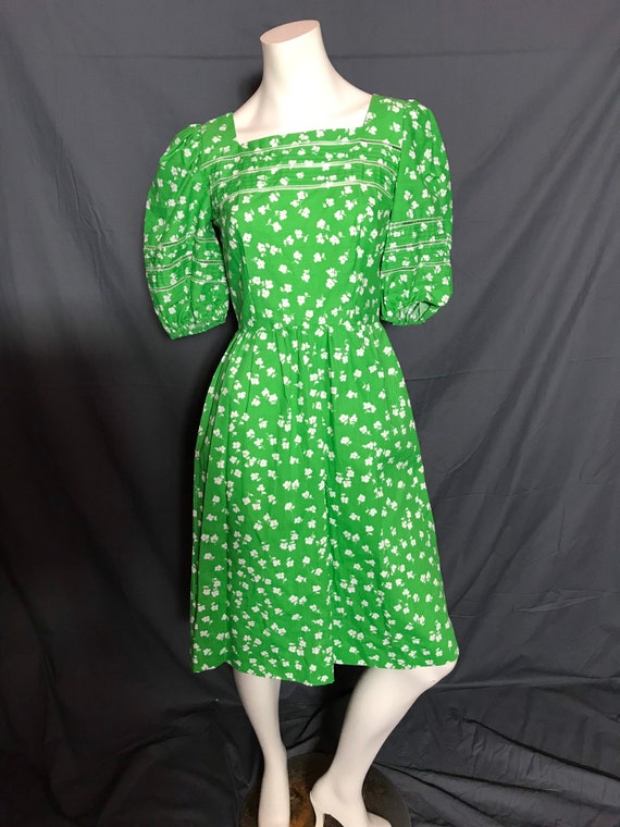 Vintage 1970's 1980's Green Kappi Country Dress S - image 2