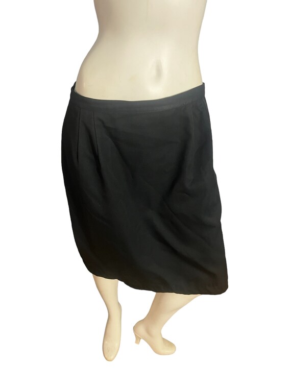 Vintage 80's black skirt suit 16 Laura Winston - image 7
