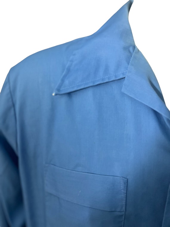 Vintage 60's blue Norgate men's shirt L - image 7