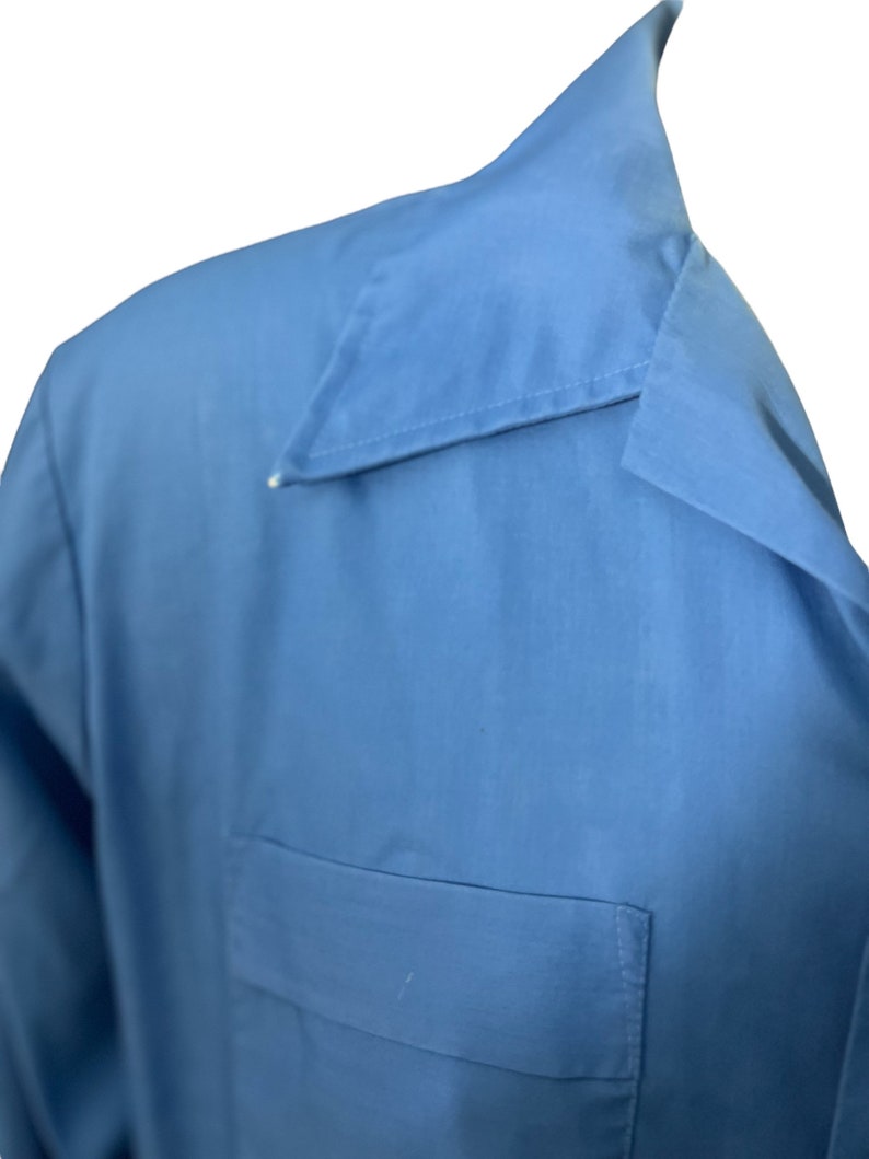 Vintage 60's blue Norgate men's shirt L image 7