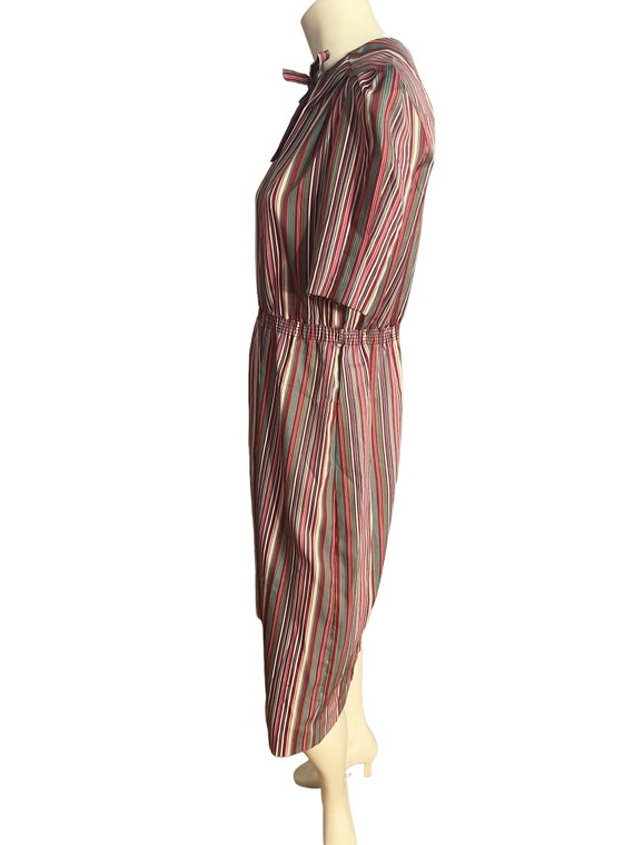 Vintage 80's striped dress pbj M - image 6