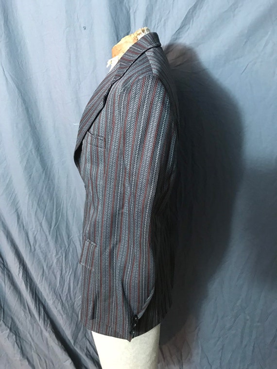 Vintage men’s 1970’s striped sports jacket 42 R - image 3