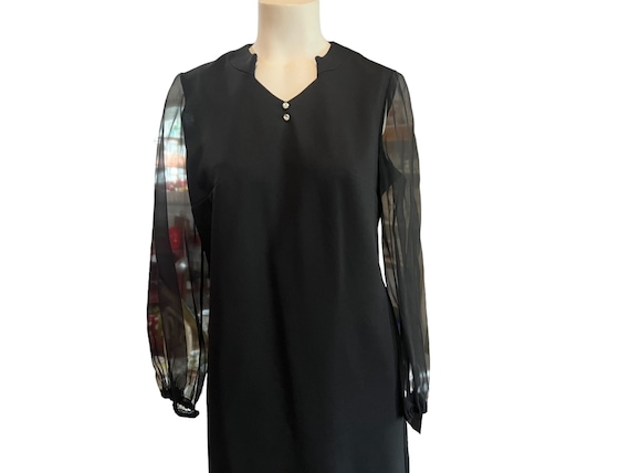 Vintage 70’s black dress M Puritan Forever Young - image 1